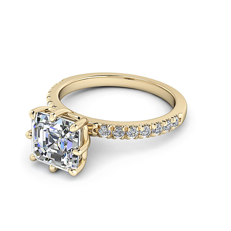 Livia No. 5 Asscher Lab Grown Diamond Engagement Ring