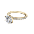 14kt Gold Lab Grown Diamond Engagement Ring French Set