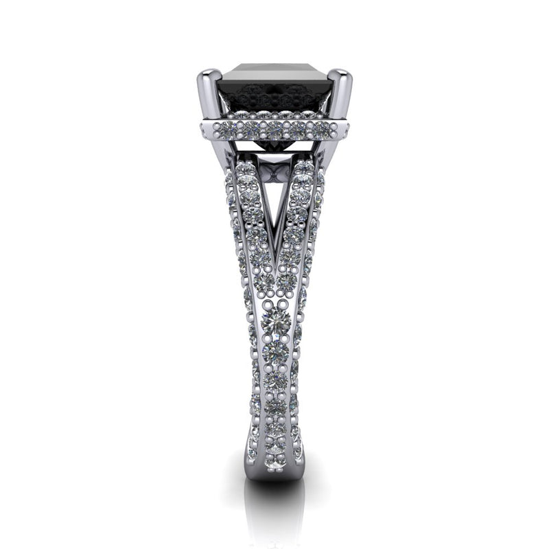 Selma Black Diamond Engagement Ring Bel Viaggio Designs