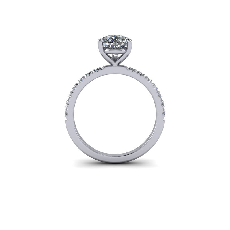 Pear Lab Grown Diamond Engagement Ring -Bel Viaggio Designs