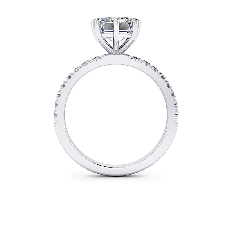 Livia No. 6 Emerald Cut Lab Grown Diamond Engagement Ring