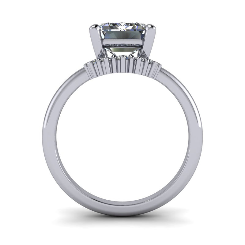 Emerald Cut Lab Grown Diamond Engagement Ring-Bel Viaggio