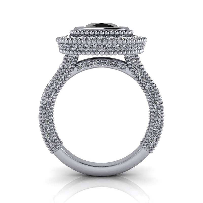 Black Diamond Engagement Ring by Bel Viaggio Designs