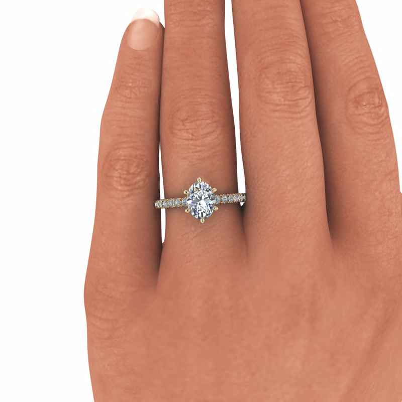 Livia Lab Grown Diamond Engagement Ring -Bel Viaggio Designs