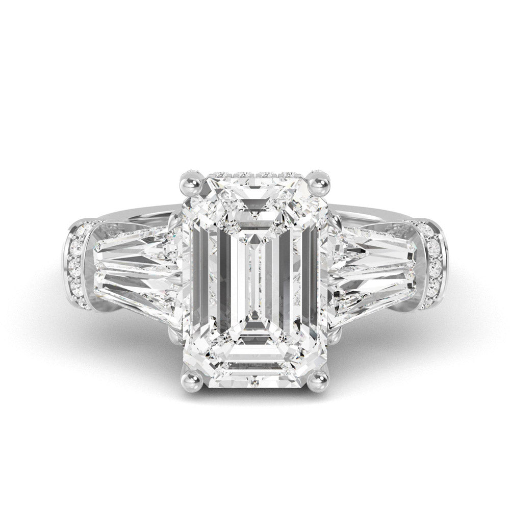 Emerald Cut Lab Grown Diamond Engagement Ring ctw