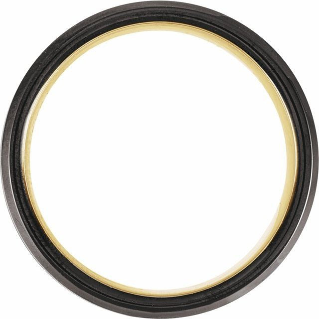 Men's Tungsten Band 7mm 18kt Yellow Gold