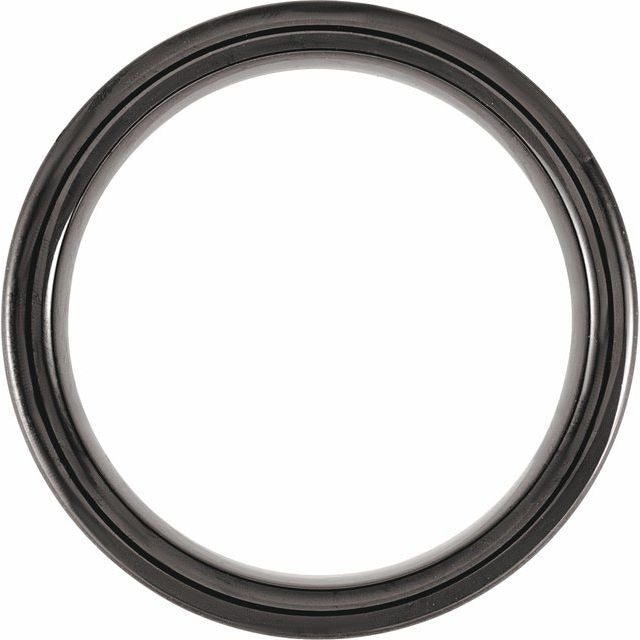 Men's Tungsten Band 8mm Black PVD