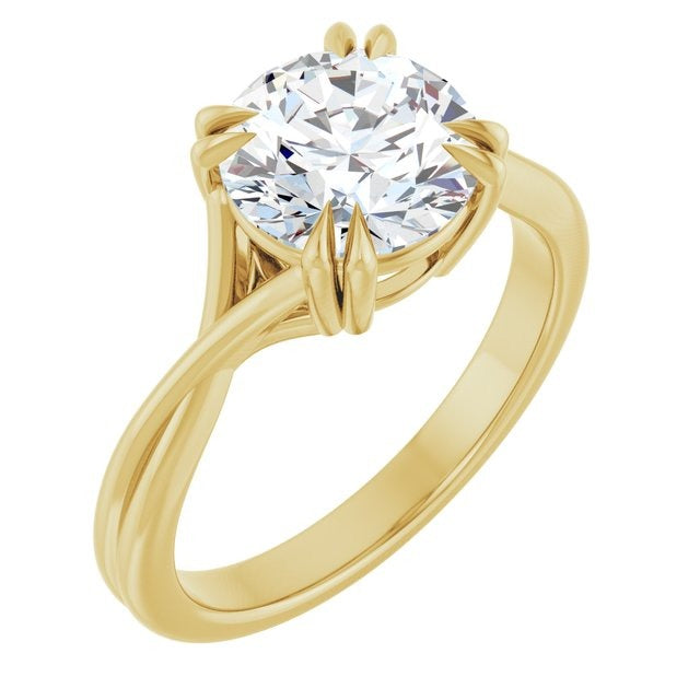 Rani Lab Diamond Solitaire Engagement Ring 2 ctw