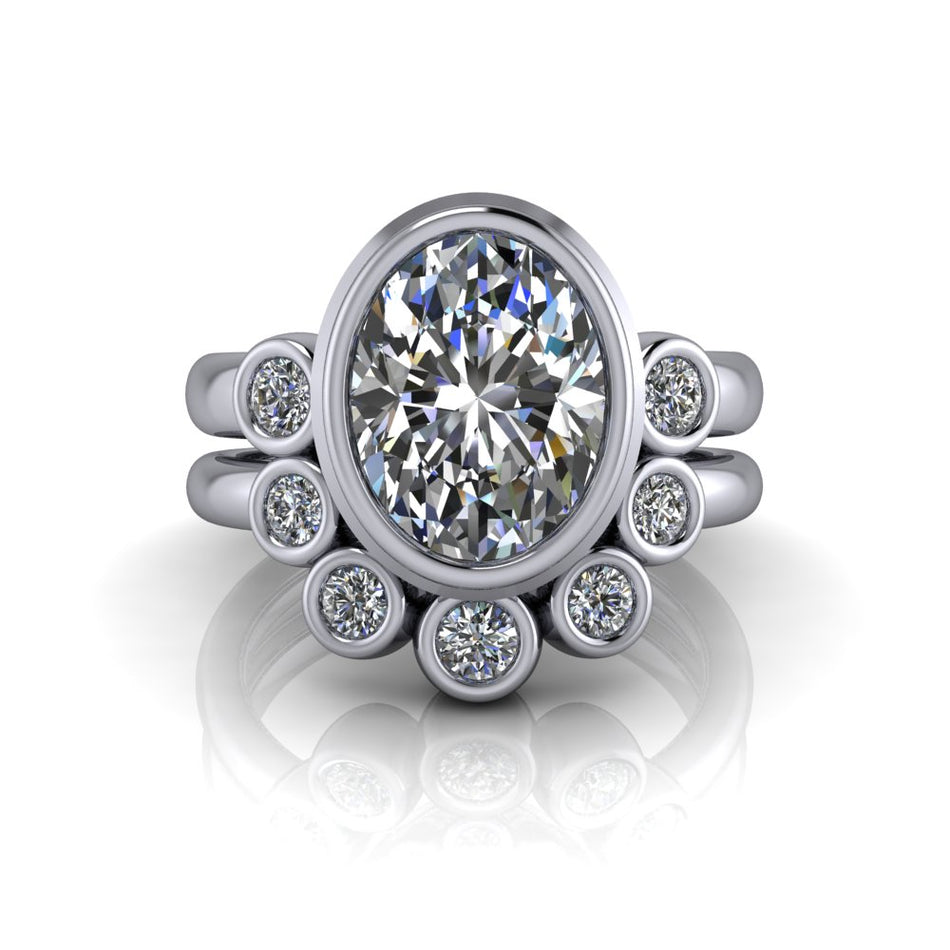 Tiffany No. 1  Bezel Set Bridal Set 2.62 CTW