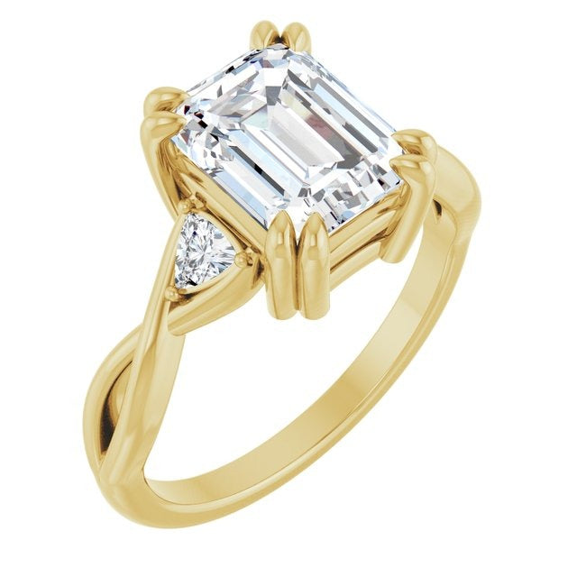 Allira Three Stone Lab Diamond Ring 2.20 ctw