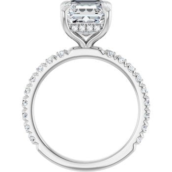 Amiah Asscher Lab Diamond Engagement Ring 3.16 ctw