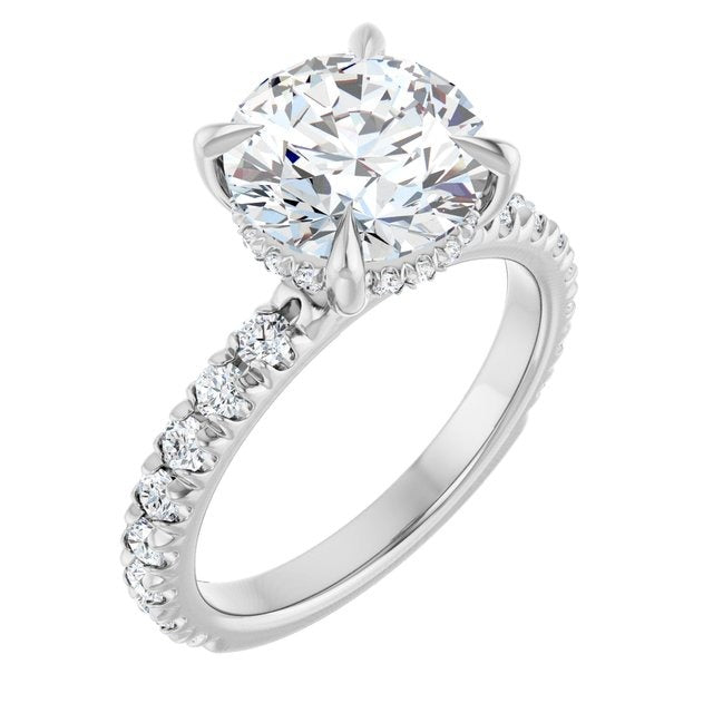 Amiah No. 2 Hidden Halo Lab Diamond Engagement Ring 3.16 ctw