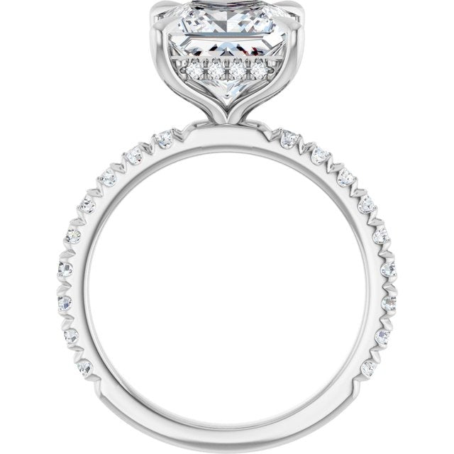 Amiah No. 3 Princess Cut Lab Diamond Engagement Ring 3.16 ctw