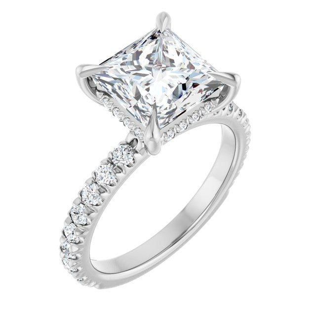 Amiah No. 3 Princess Cut Lab Diamond Engagement Ring 3.16 ctw