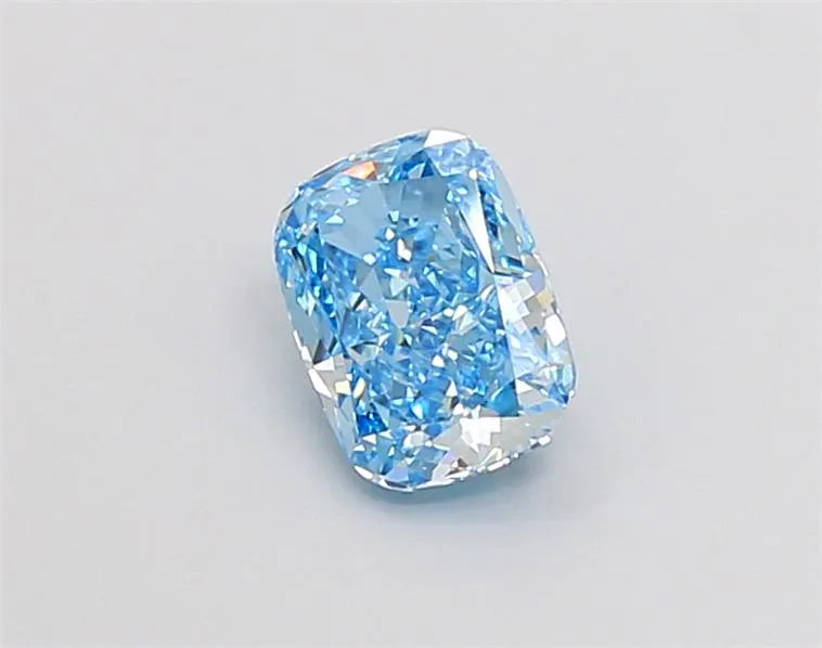 0.81ct Cushion modified Lab Grown Diamond (Colour Fancy Vivid Blue, Clarity VS1, Cut GD, IGI Certified)