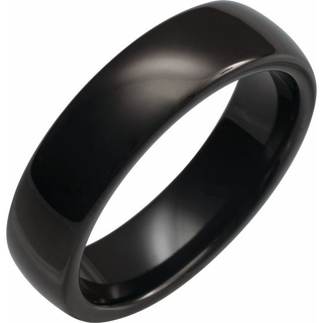 Black Tungsten 6mm Comfort-Fit Men's Band