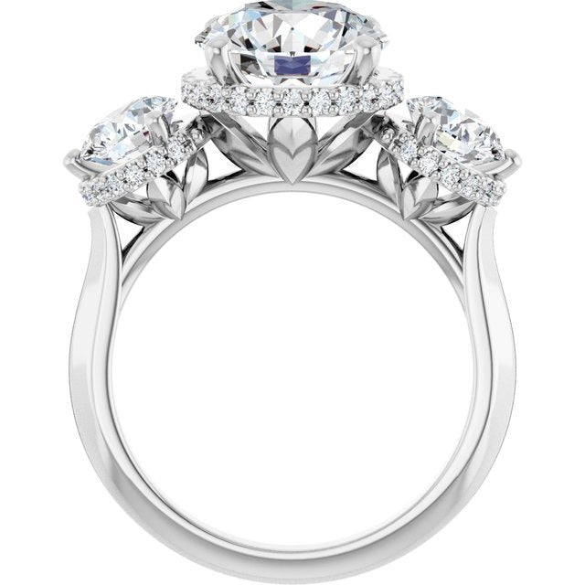 Rya Three Stone Lab Diamond Anniversary Ring 4.75 ctw