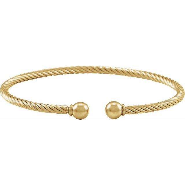 14K Yellow Gold-Filled 3mm Cuff Bracelet