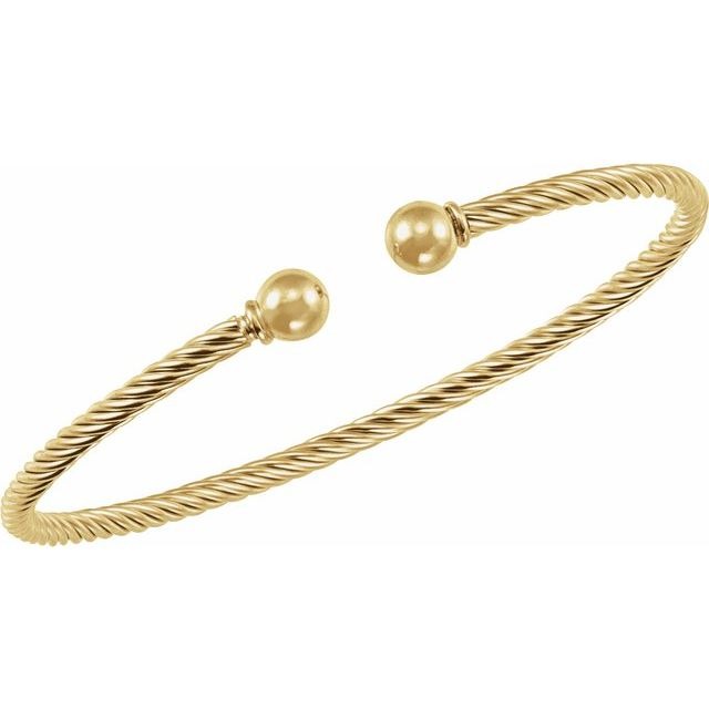 14K Yellow Gold-Filled 3mm Cuff Bracelet