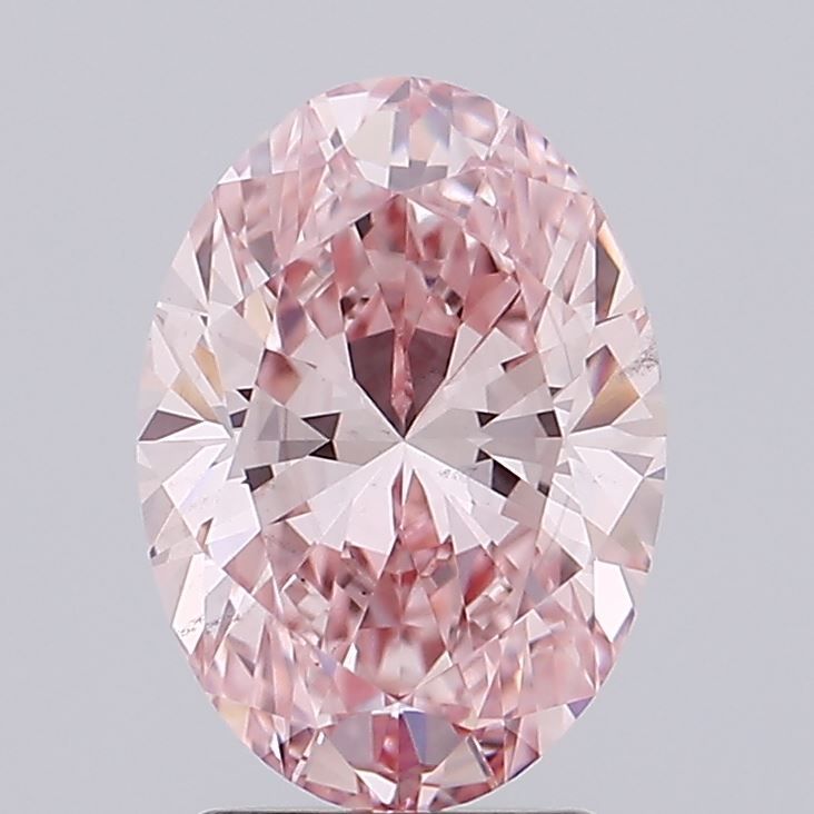 Loose Pink Diamond, Lab Grown, Oval 2.50 ct.