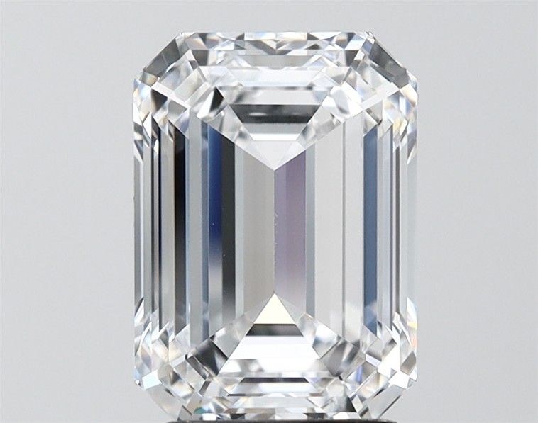 Certified D Color Emerald Cut Lab Diamond 3ct.