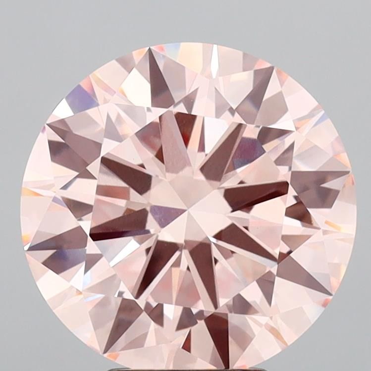 Round Pink Lab Diamond 5ct., Certified