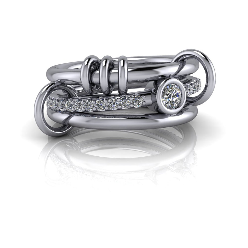 Archer Diamond Connected Rings .41 ctw