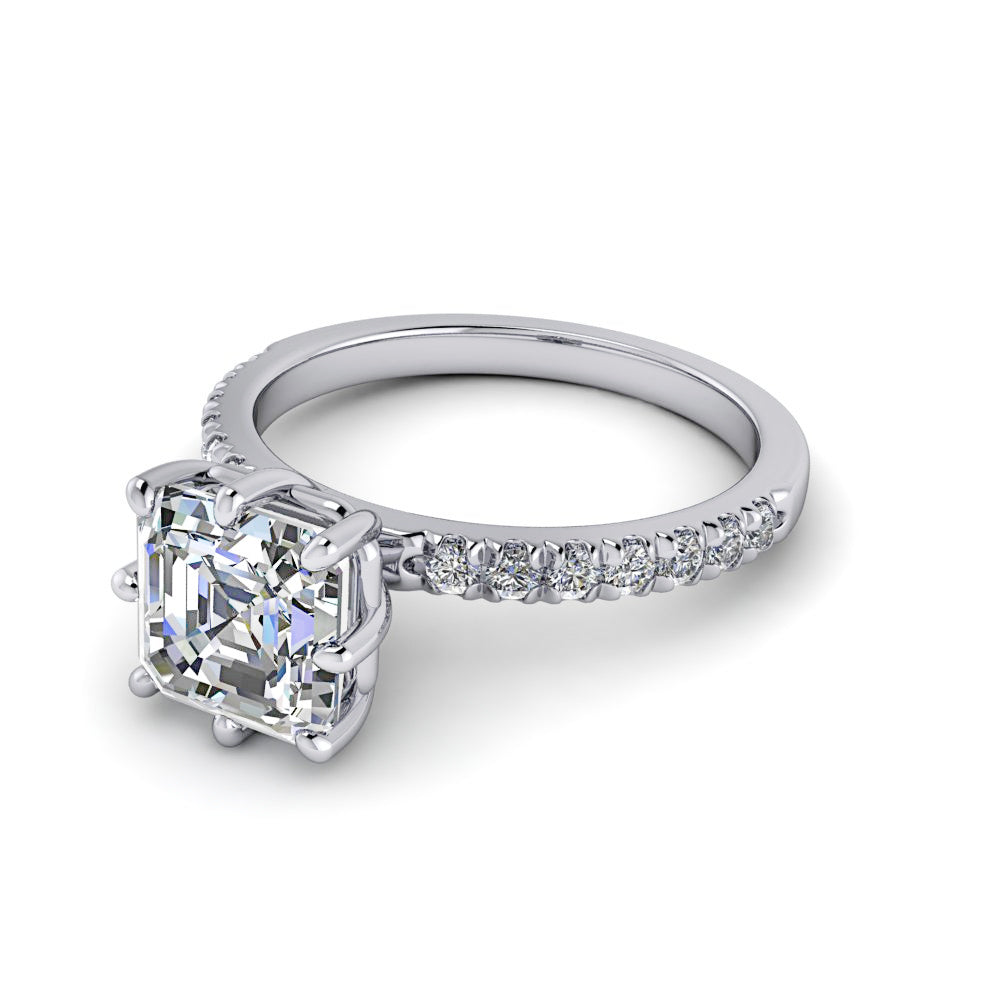 Livia No. 5 Asscher Lab Grown Diamond Engagement Ring