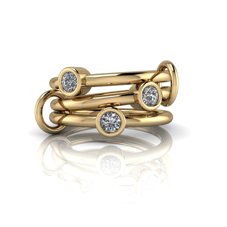 Leo Diamond Connected Rings .30 ctw