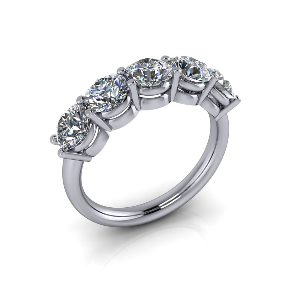 Alma No. 2 Moissanite 5-Stone Anniversary Ring 2.50 CTW