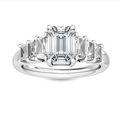 Emerald Cut Lab Grown Diamond Engagement Ring 2.06 ctw