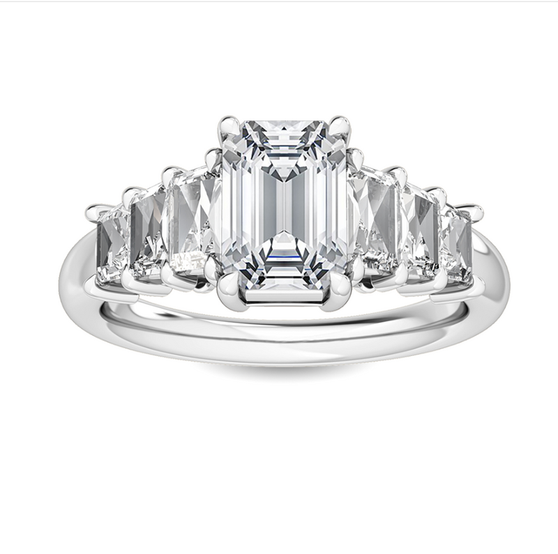 Emerald Cut Lab Grown Diamond Engagement Ring 2.06 ctw