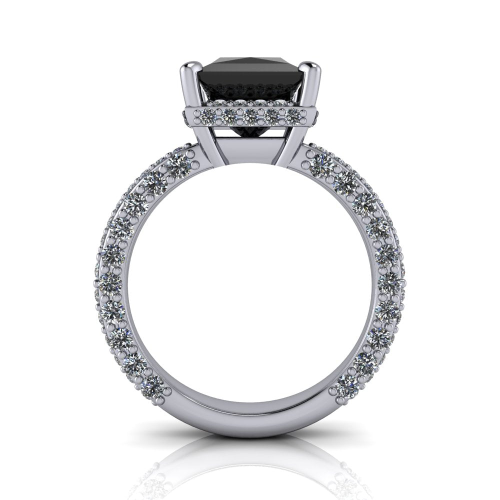 Selma Black Diamond Engagement Ring Bel Viaggio Designs