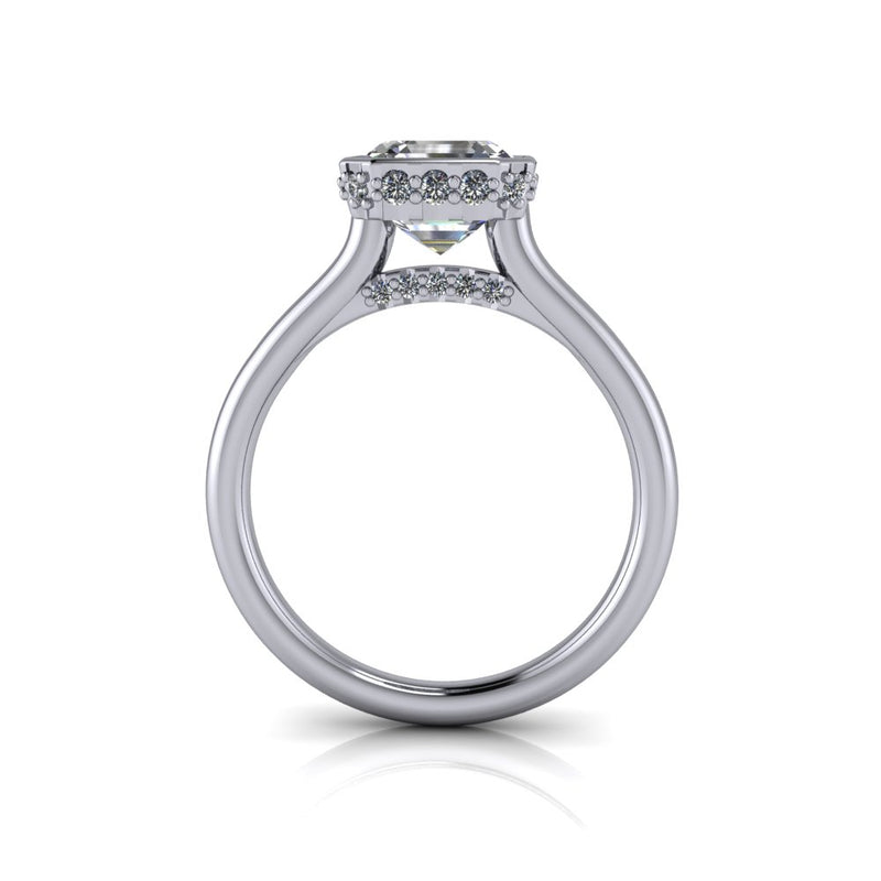 Asscher Lab Grown Diamond Engagement Ring-Bel Viaggio