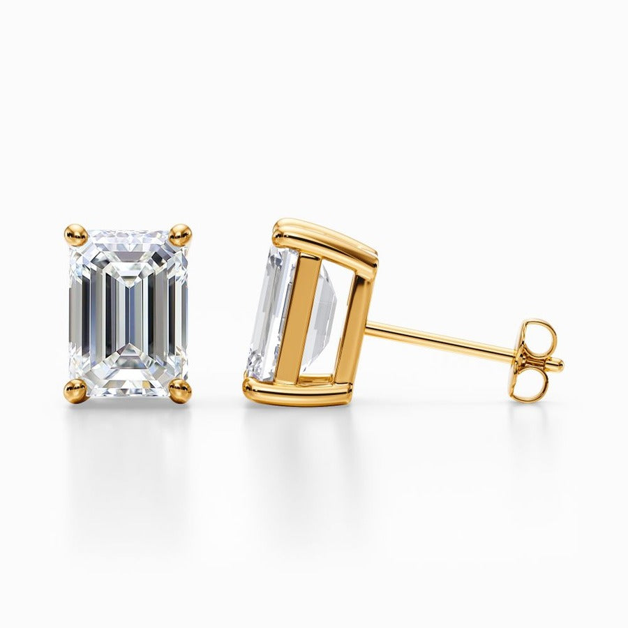 2 CT Lab Grown Diamond Emerald Studs