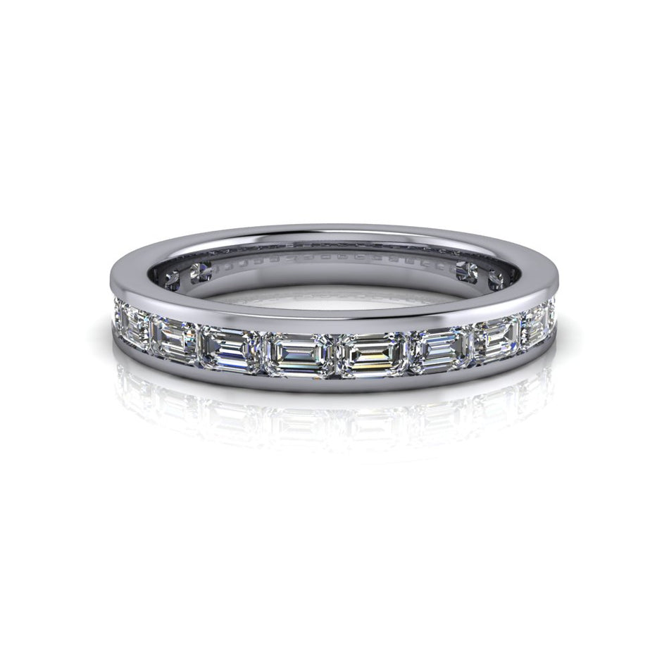Harmony Emerald Cut 3/4 Eternity Band 1.35 ctw