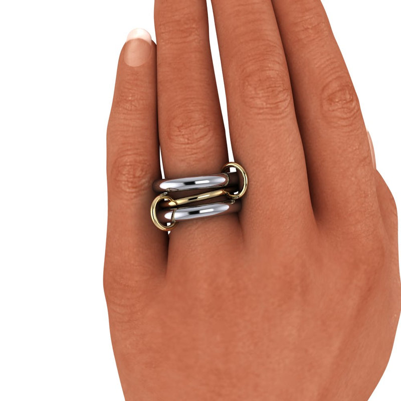 connected stacking rings by Bel Viaggio Designs