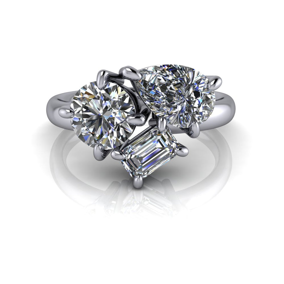 Chance Three Stone Lab Diamond Ring 2.50 ctw