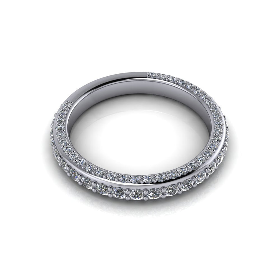 Indy Iced Out Moissanite Wedding Band 1.00 ctw