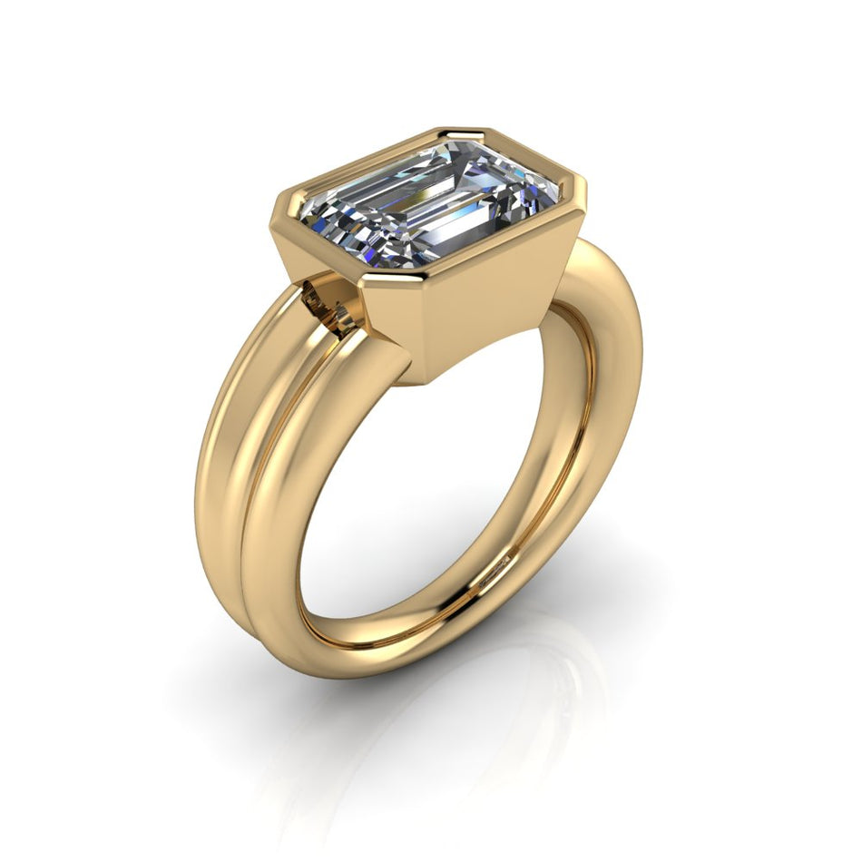 Valentina No. 2 Emerald Cut Lab Diamond Solitaire 3 CTW