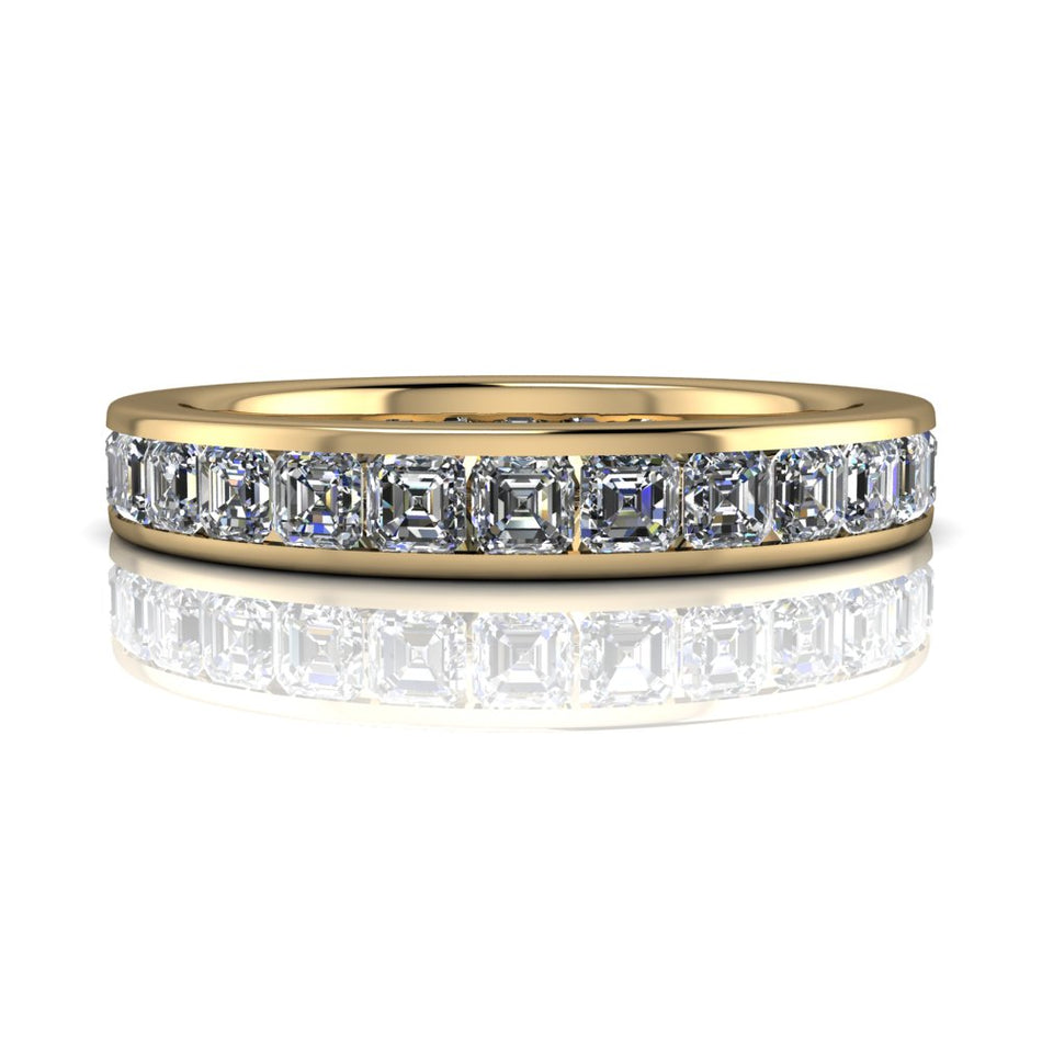 Milan Asscher Cut 3/4 Eternity Band 2.00 ctw