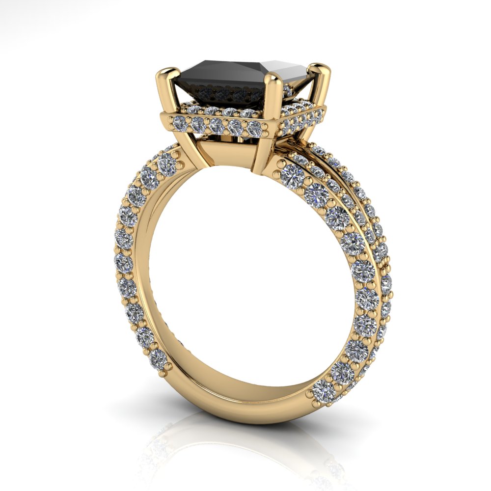 Selma Black Diamond Engagement Ring Bel Viaggio Designs