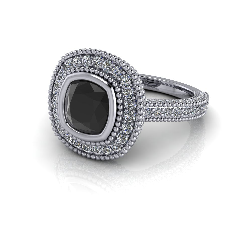 Black Diamond Engagement Ring by Bel Viaggio Designs