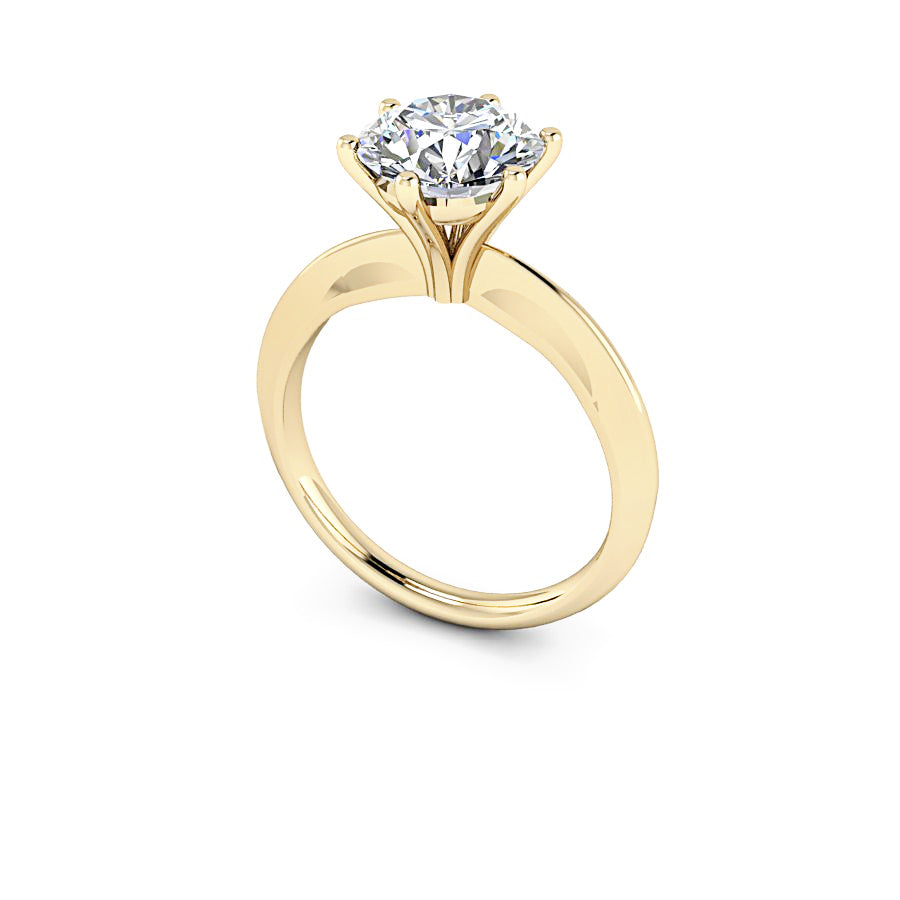 Bel Viaggio Designs-Diamond Solitaire Engagement Comfort Fit