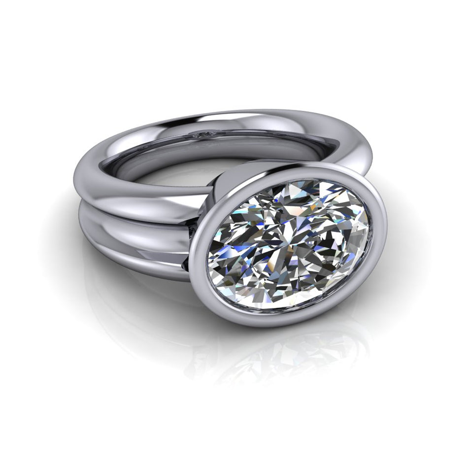 Valentina Oval Lab Diamond Solitaire 3.50 CTW