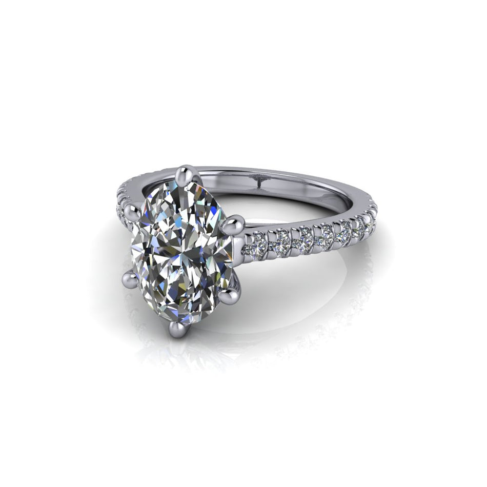 Arlet No. 1 French Set Lab Diamond Ring 2.96 CTW