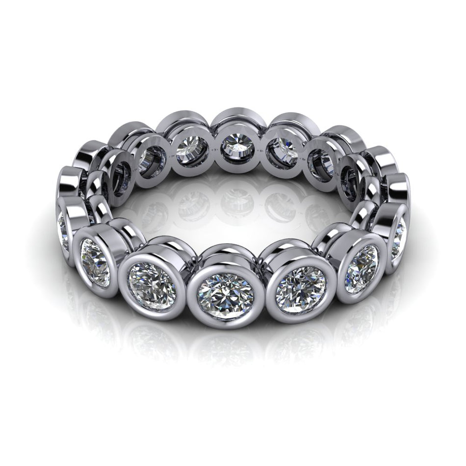 Blossom No. 2 Lab Diamond Eternity Band Bezel Set 1.90 ctw