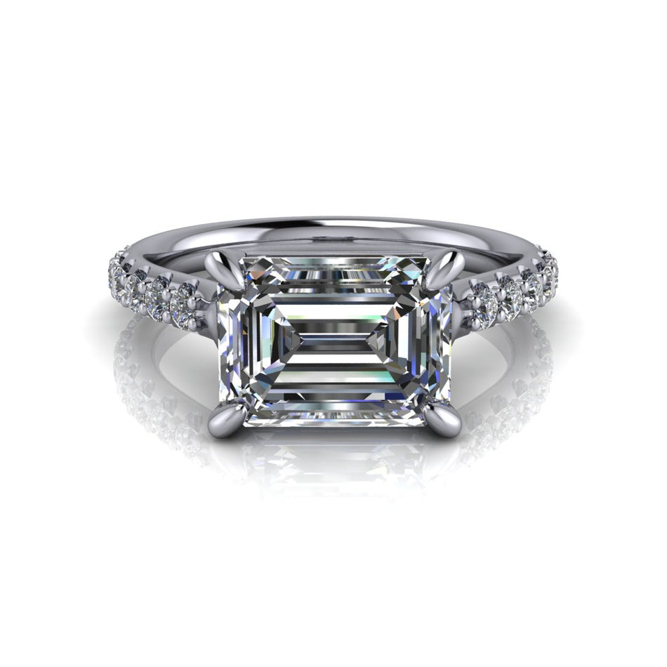 Allegra Emerald Cut Engagement Ring Lab Diamond 2.52 CTW
