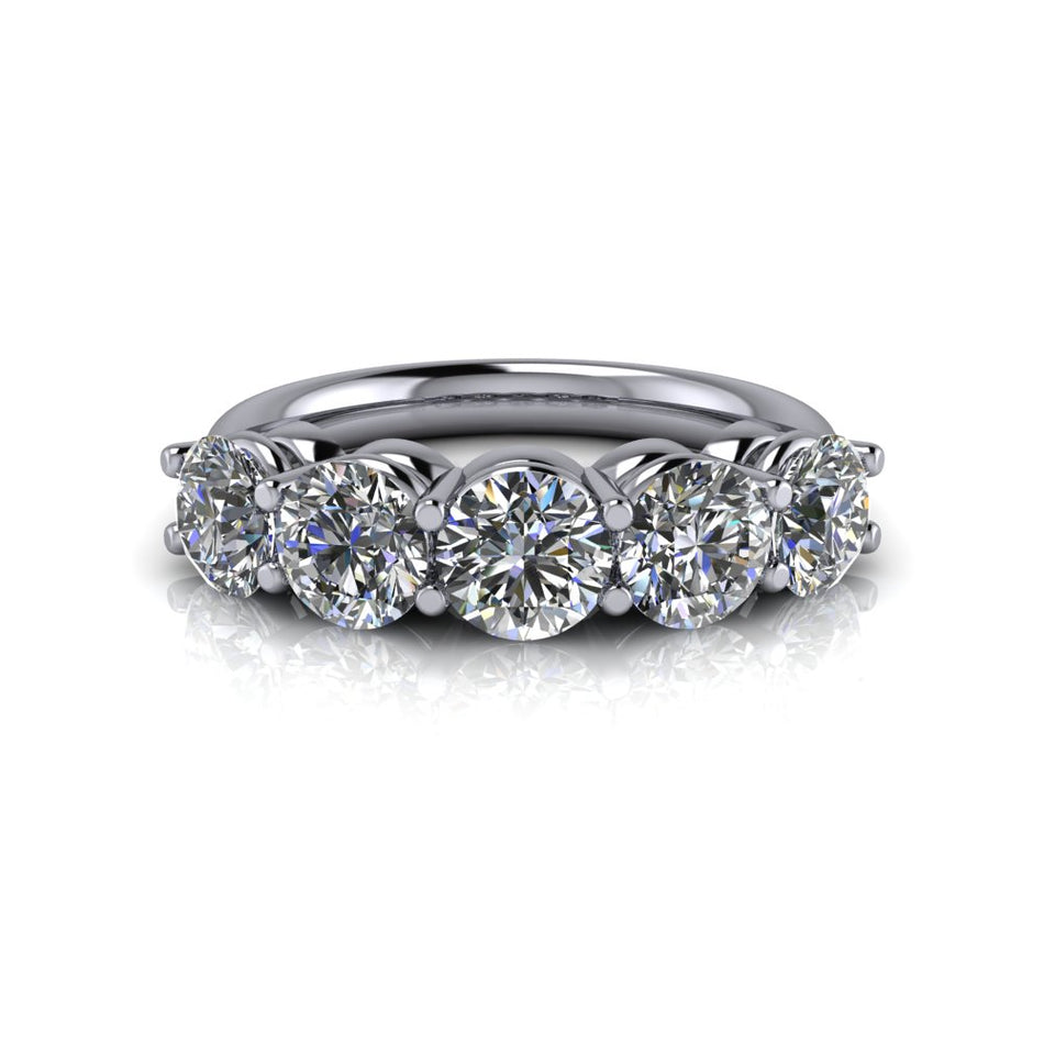 Alma No. 2 Moissanite 5-Stone Anniversary Ring 2.50 CTW