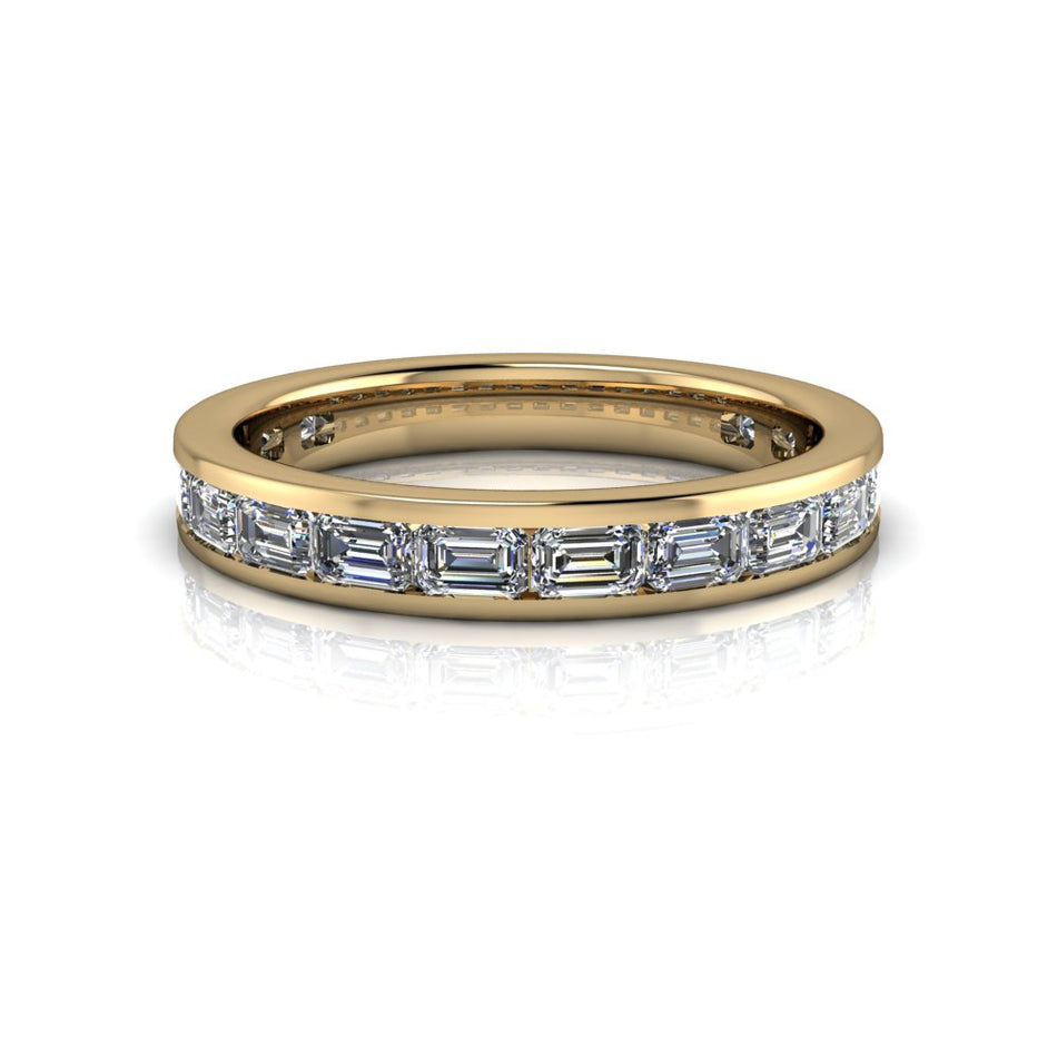 Harmony Emerald Cut 3/4 Eternity Band 1.35 ctw